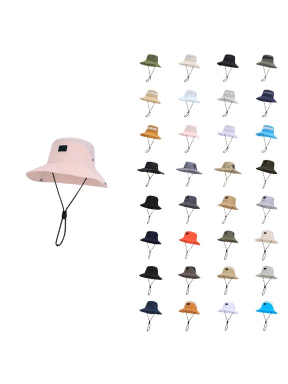 Sun Hats Zip Off Wide Brim Detachable Top For Outdoor Hiking Travel, 4-Pink