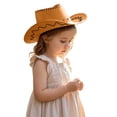 thumbnail image 1 of Sun Hats for Kids Patchwork Solid Colour Summer Western Cowboy Wide Brim Hat Sun Protection Cap, 1 of 4
