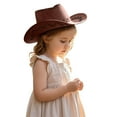 thumbnail image 1 of Sun Hats for Kids Patchwork Solid Colour Summer Western Cowboy Wide Brim Hat Sun Protection Cap, 1 of 4