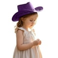 thumbnail image 1 of Sun Hats for Kids Patchwork Solid Colour Summer Western Cowboy Wide Brim Hat Sun Protection Cap, 1 of 4