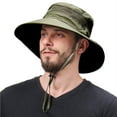 thumbnail image 1 of Sun Hats for Men Fishing Hat Beach Hat Gardening Waterproof Wide Birm Bucket Hat UV Protection Fishing Hiking Green, 1 of 8