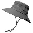 thumbnail image 1 of Sun Hats for Men Fishing Hat Beach Hat Gardening Waterproof Wide Birm Bucket Hat UV Protection Fishing Hiking Grey, 1 of 7