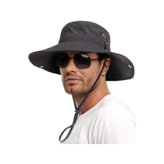 Sun Hats for Men Fishing Hat UPF 80+ Foldable Wide Brim Outdoor Hiking Beach Summer Hats