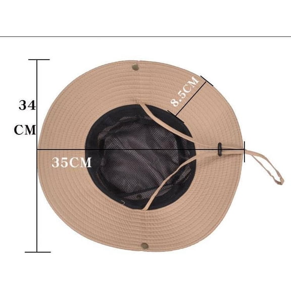 Sun Hats for Men, Sun-Proof Outdoor Fisherman's Hat, Big Brim Mountaineering Surfing Quick-Drying UPF 50  UV Protection Caps, Folding Packab, Black