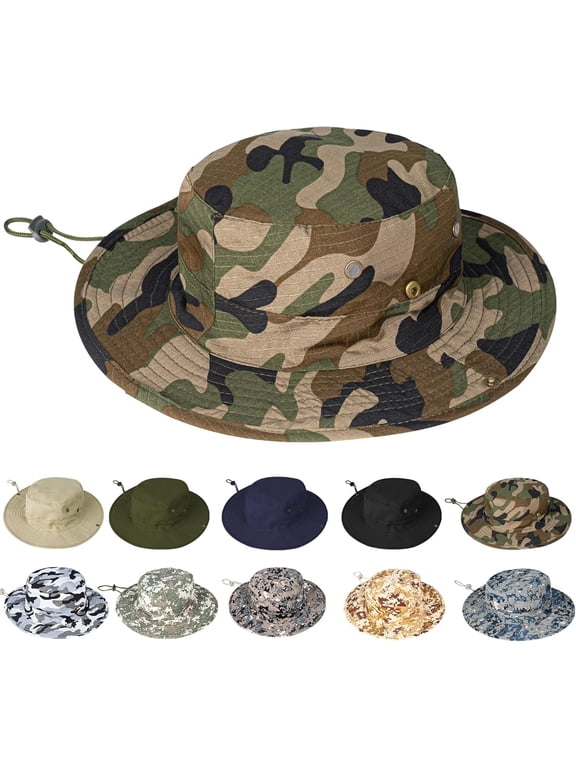 Sun Hats for Men Women Boonie Hat Foldable Fishing Hat UPF 50+ Bucket Hat for Fishing Hiking Garden Safari Beach