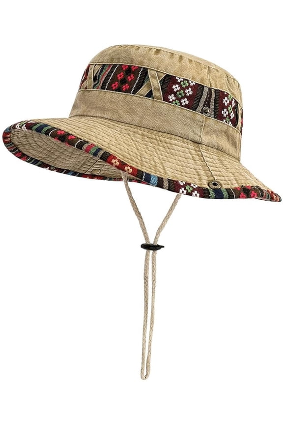 Sun Hats for Men Women Bucket Hat UPF 50+ Boonie Hat Foldable UV Protection Cotton Hat for Hiking Beach Fishing Summer Safari