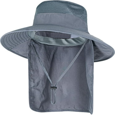 Sun Hats for Men Women Fishing Hat UPF 50  Breathable Wide Brim Bucket Hats Summer UV Protection Safari Hat with Neck Flap