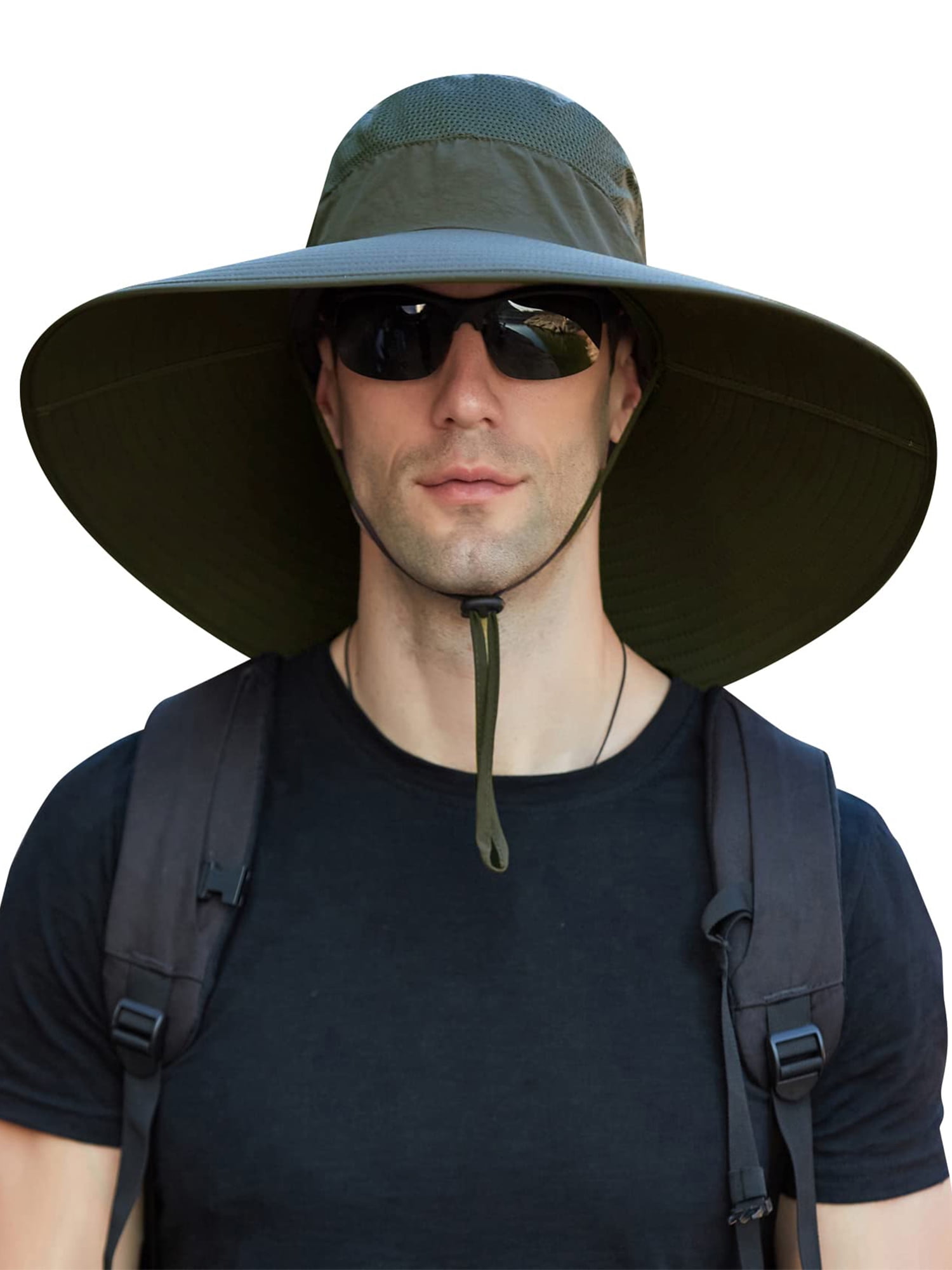 USHAKE Head Net Hat, Safari Hat Sun Hat Bucket Hat with Hidden Net Mesh