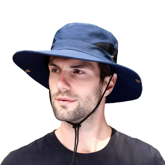 Sun Hats for Men/Women, Wide Brim Bucket Hat Waterproof Breathable Packable Boonie Hat for Fishing UPF 50 UV Protection