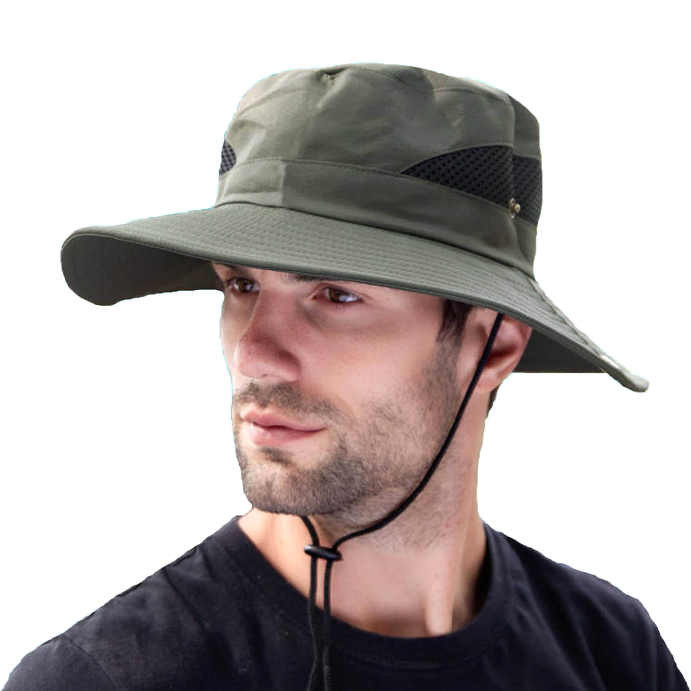 Sun Hats for Men/Women, Wide Brim Bucket Hat Waterproof Breathable Packable  Boonie Hat for Fishing UPF 50 UV Protection 