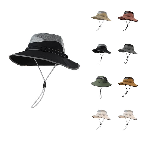Sun Hats for Men Women Wide Brim Bucket Hats Uv Protection Upf 50+ Summer Boonie Hat Fishing Hiking Camping Hat
