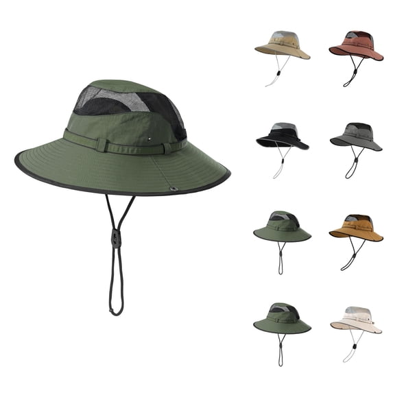 Sun Hats for Men Women Wide Brim Bucket Hats Uv Protection Upf 50+ Summer Boonie Hat Fishing Hiking Camping Hat