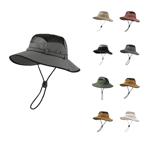 Sun Hats for Men Women Wide Brim Bucket Hats Uv Protection Upf 50+ Summer Boonie Hat Fishing Hiking Camping Hat
