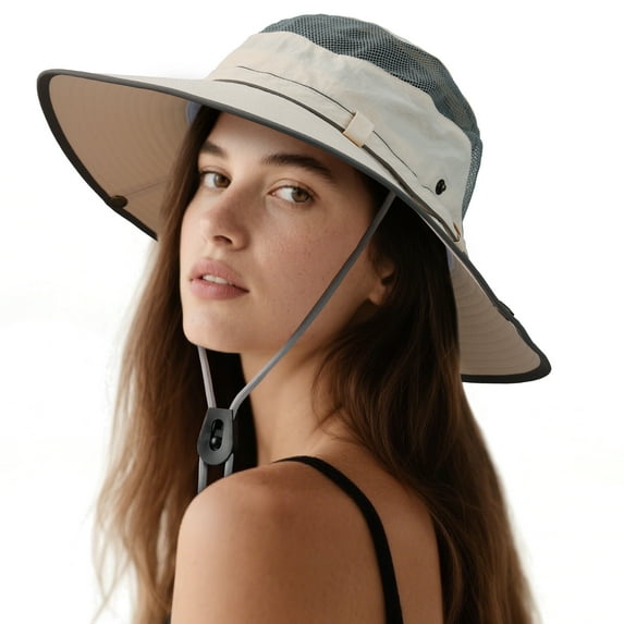 OZERO Sun Hats for Women Beach Hat Womens Sun Hat with UV Protection Wide Brim Outdoor Foldable Bucket Hat