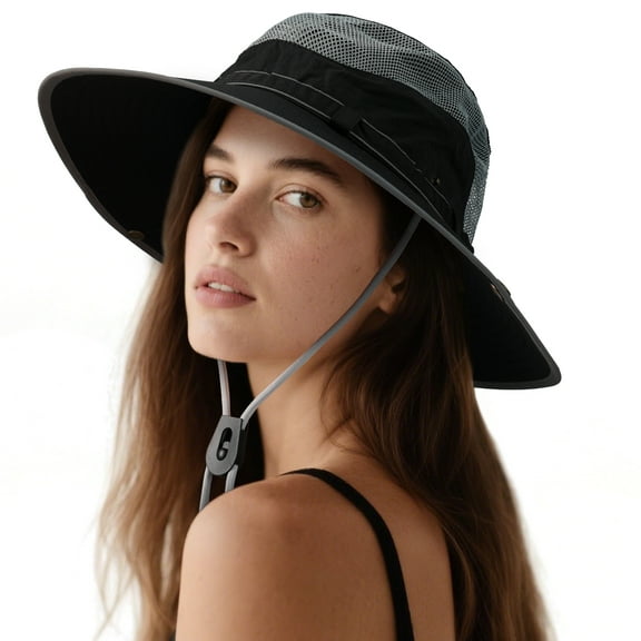 OZERO Sun Hats for Women Beach Hat Womens Sun Hat with UV Protection Wide Brim Outdoor Foldable Bucket Hat