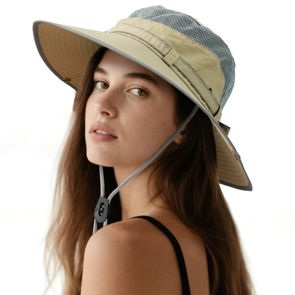 OZERO Sun Hats for Women Beach Hat Womens Sun Hat with UV Protection Wide Brim Outdoor Foldable Bucket Hat