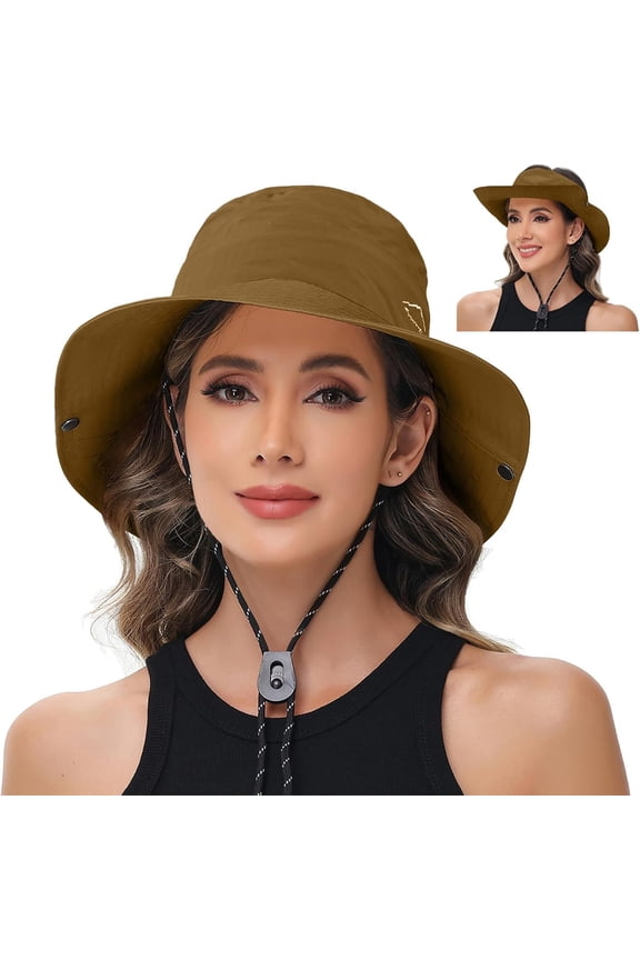 Sun Hats for Women Bucket Hat UV Protection Fishing Hat Wide Brim Safari Hats 2 in 1 Zip-Off Sun Visor Hats UPF 50+