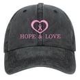 thumbnail image 1 of Sun Hats for Women CQXIDFH Adjustable Embroidered Breast Cancer Awareness Hat, Women's Support Cap Breast Cancer Gift, Muslim Hat (Black, One Size), 1 of 5