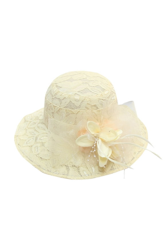 Sun Hats for Women Church Kentucky Derby Fascinator Bridal Tea Party Wedding Hat