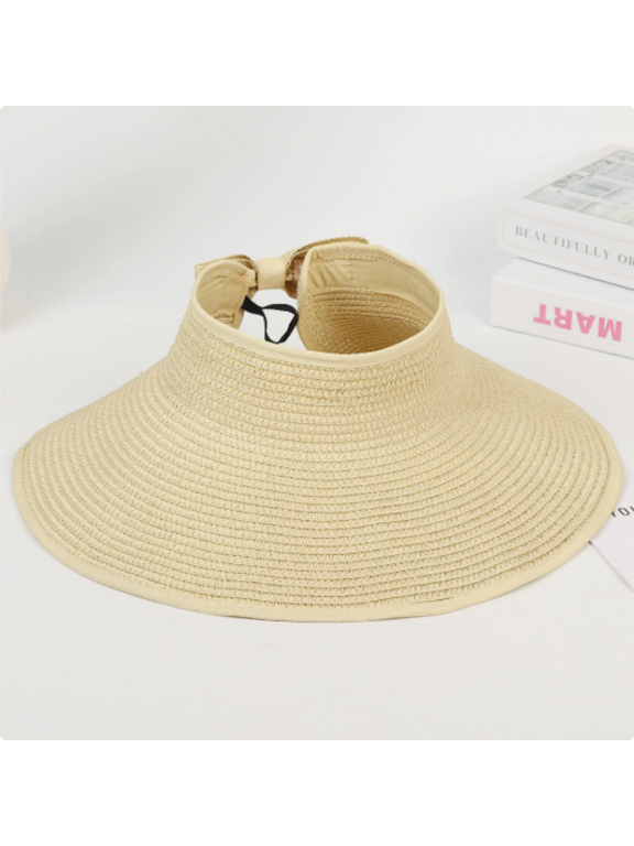 Sun Hats for Women Fashionable Womens Wide Brim Hat Roll-up Straw Sun Visor Hat