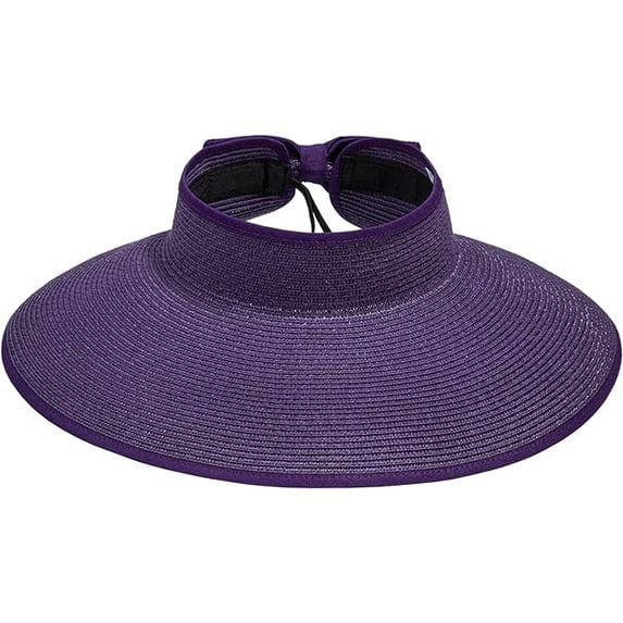 Sun Hats for Women Fashionable Womens Wide Brim Hat Roll-up Straw Sun Visor Hat