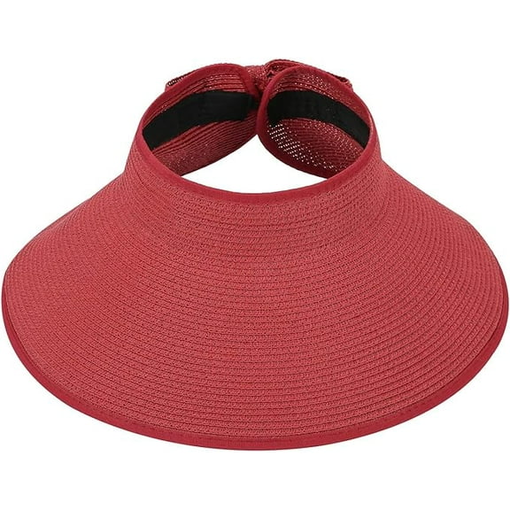 Sun Hats for Women Fashionable Womens Wide Brim Hat Roll-up Straw Sun Visor Hat