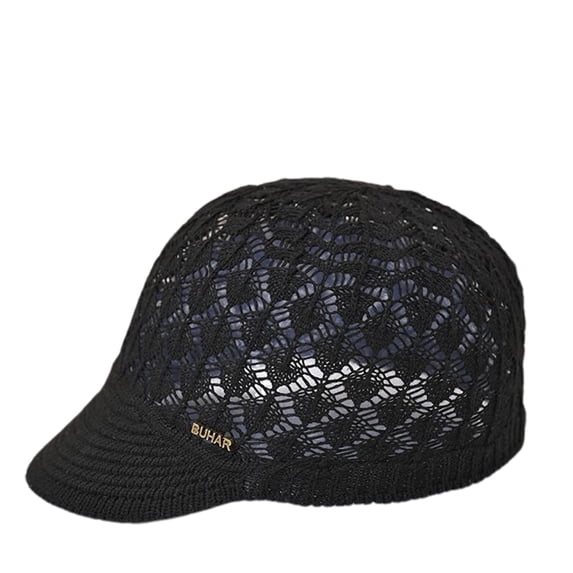 Sun Hats for Women Gardening Hat Wide Brim Ponytail Beach Sun Breathable Summer Hat with Fold-Up Brim Black One Size