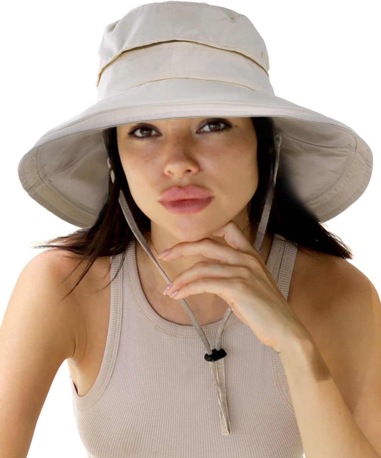 Sun Hats for Women Gardening Hat Wide Brim Ponytail Beach Sun Protection Breathable Cotton Summer Hat with Fold Up Brim Walmart