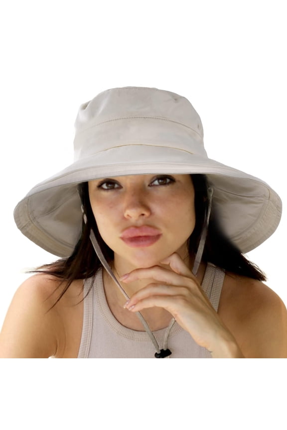 Sun Hats for Women Gardening Hat Wide Brim Ponytail Beach Sun Protection Breathable Cotton Summer Hat with Fold-Up Brim
