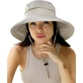 thumbnail image 1 of Sun Hats for Women Gardening Hat Wide Brim Ponytail Beach Sun Protection Breathable Cotton Summer Hat with Fold-Up Brim, 1 of 16