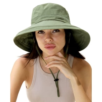 Unisex Cotton PackableWide Brim Round Dome Bucket Hat Sun Hat