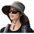 thumbnail image 1 of Sun Hats for Women Hiking Fishing Hat Wide Brim Hat with Large Neck Flap Sun Protection Hats for Men and Women, 1 of 5