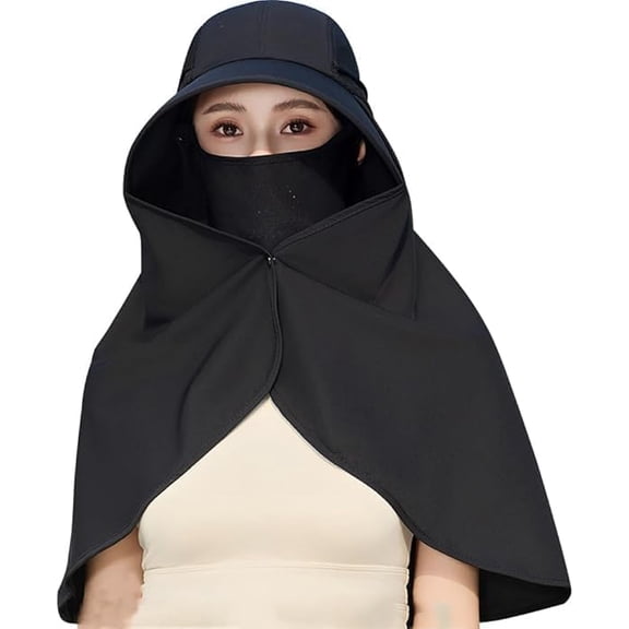 Sun Hats for Women Oversized Wide Brim Shawl with Neck Flap Face Mask Hiking Visor Hat Full Protection Fishing Hat