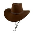 thumbnail image 1 of Sun Hats for Women Solid Color Cowboy Hat British Western Hat Unisex Sun Protection Cap, 1 of 2