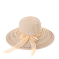 thumbnail image 1 of Sun Hats for Women Summer Beach Wide Brim Upf 50+ Panama Fedora Foldable Packable Hat Floppy Straw Hat, 1 of 3