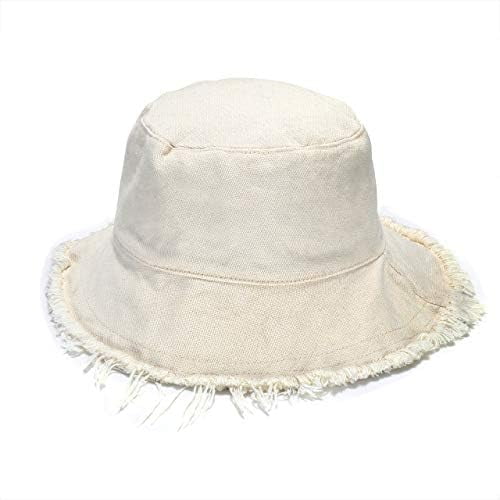 Sun Hats for Women Summer Casual Wide Brim Cotton Bucket Hat Beach Vacation Travel Accessories