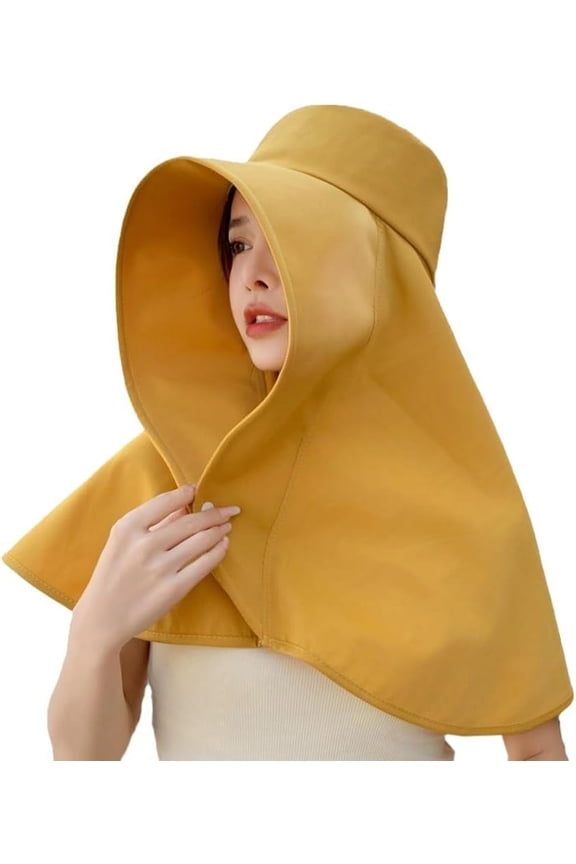 Sun Hats for Women Sun Protection Wide Brim Shawl with Neck Flap Hiking Visor Hat Outdoor Summer Beach