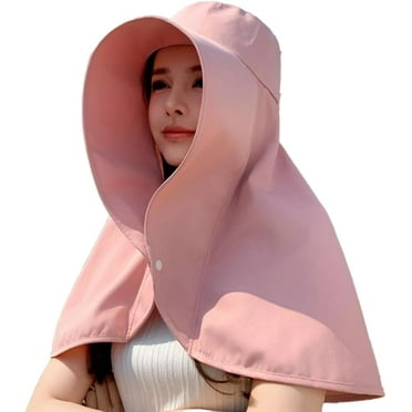 Sun Hats for Women Sun Protection Wide Brim Shawl with Neck Flap Hiking Visor Hat Outdoor Summer Beach
