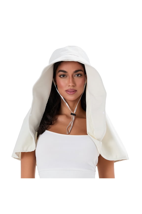 Sun Hats for Women Sun Protection Wide Brim Shawl with Neck Flap Hiking Visor Hat Outdoor Summer Beach