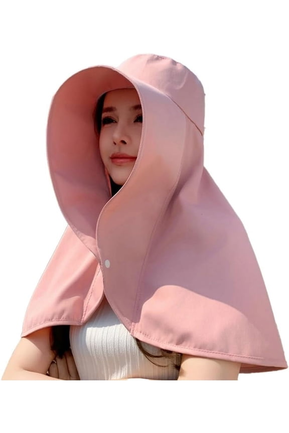 Sun Hats for Women Sun Protection Wide Brim Shawl with Neck Flap Hiking Visor Hat Outdoor Summer Beach