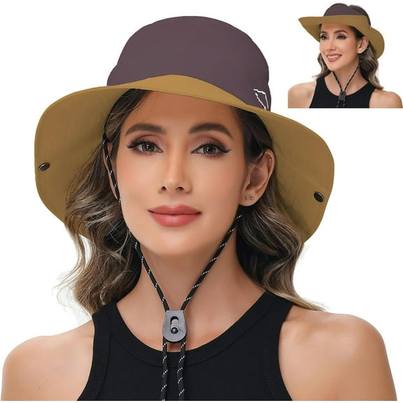 Sun Hats for Women UV Protection Fishing Hat Wide Brim Safari Hats 2 in 1 Zip-Off Sun Visor Hats UPF 50 