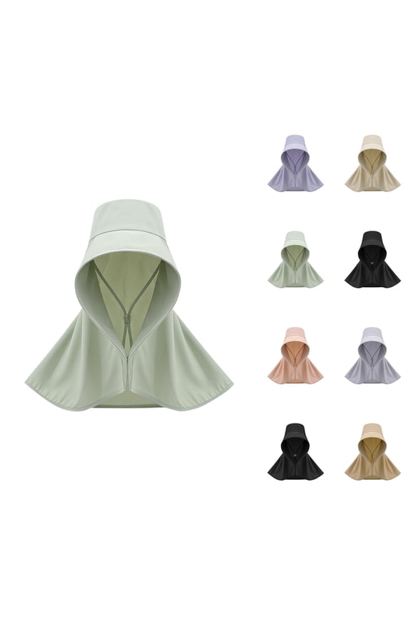 Sun Hats for Women UV Protection IceSilk Neck Flap Shade Hat with Wide Brim, Foldable Straw Vacation Hat for Gardening, Pool and Travel