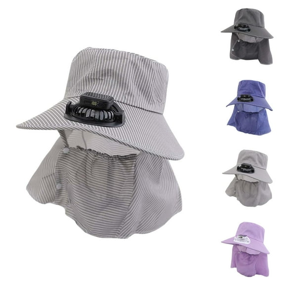 Sun Hats for Women UV Protection – Solar Fan Foldable Hat, Wide Brim Outdoor Travel Hat for Beach, Hiking, Camping and Summer Adventures