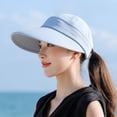 thumbnail image 1 of Sun Hats for Women UV Protection Wide Brim 2 in 1 Zip-Off Visor Summer Beach Hat Womens Packable Golf Hat, 1 of 6
