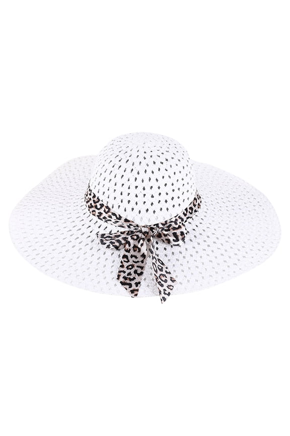 Sun Hats for Women UV Protection Wide Brim Big Floppy Roll Up Cap 50+ Foldable Beach Hat White