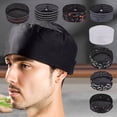 thumbnail image 1 of Sun Hats for Women Unisex Adjustable Chef Hat Waiter Cap Catering Service Headwear Red One Size, 1 of 4