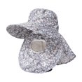 thumbnail image 1 of Sun Hats for Women Uv Protection Printed Wide Brim Neck Breathable Mesh Outdoor Beach Cap, 1 of 3