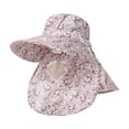 thumbnail image 1 of Sun Hats for Women Uv Protection Printed Wide Brim Neck Breathable Mesh Outdoor Beach Cap, 1 of 3