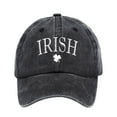 thumbnail image 1 of Sun Hats for Women Washed Cotton St. Pat Print Old Vintage Daddy Baseball Cap, 1 of 3