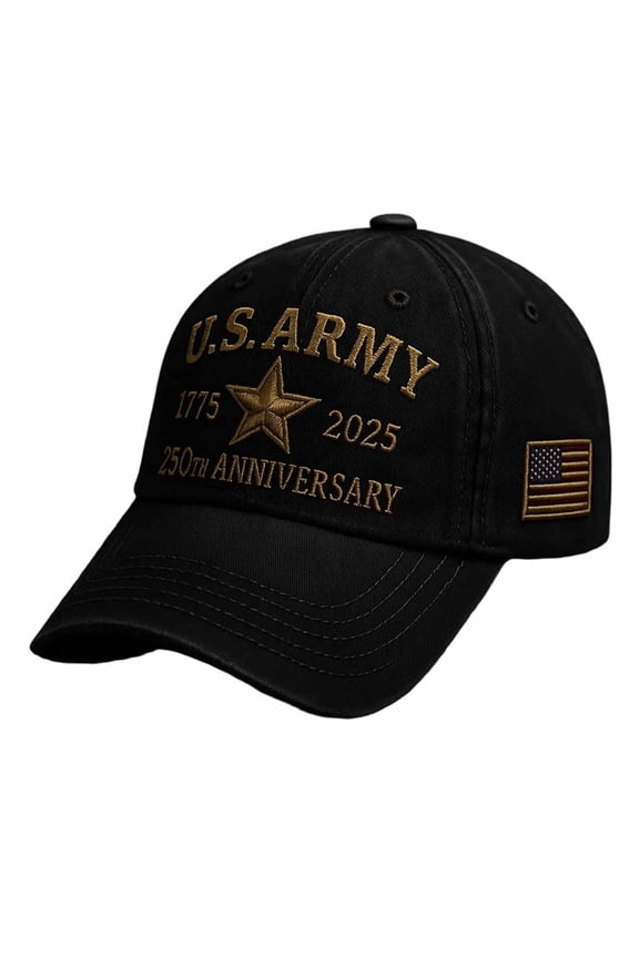 Sun Hats for Women Washed Soft Six Panel Dad Daily Anniversary Celebration Golf Hat for Men,Black,One Size
